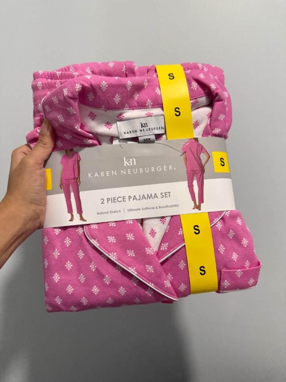 NWT Karen Neuburger 2 Piece Pajama Set Pink Floral Size S